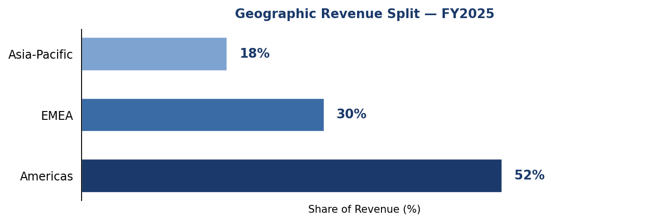 Geographic Revenue Split FY2025